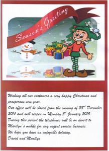 Christmas Closing